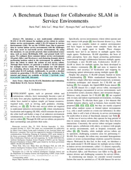 A Benchmark Dataset for Collaborative SLAM in Service Environments