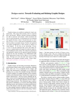 Design-o-meter: Towards Evaluating and Refining Graphic Designs