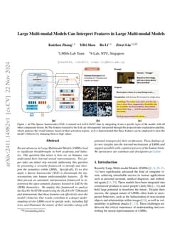 Large Multi-modal Models Can Interpret Features in Large Multi-modal
  Models
