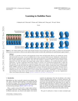 Learning to Stabilize Faces