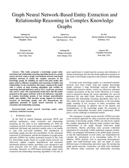 Graph Neural Network-Based Entity Extraction and Relationship Reasoning
  in Complex Knowledge Graphs