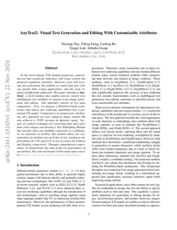 AnyText2: Visual Text Generation and Editing With Customizable
  Attributes
