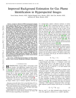 Improved Background Estimation for Gas Plume Identification in
  Hyperspectral Images