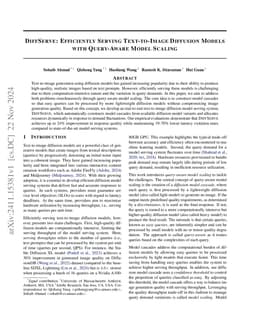 DiffServe: Efficiently Serving Text-to-Image Diffusion Models with
  Query-Aware Model Scaling