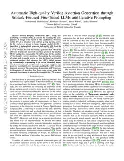 Automatic High-quality Verilog Assertion Generation through
  Subtask-Focused Fine-Tuned LLMs and Iterative Prompting