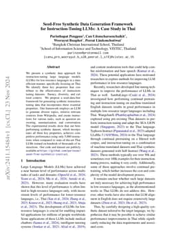 Seed-Free Synthetic Data Generation Framework for Instruction-Tuning
  LLMs: A Case Study in Thai