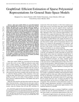 GraphGrad: Efficient Estimation of Sparse Polynomial Representations for
  General State-Space Models