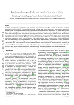 Quantile deep learning models for multi-step ahead time series
  prediction