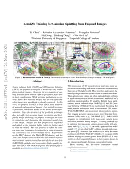 ZeroGS: Training 3D Gaussian Splatting from Unposed Images