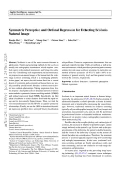 Symmetric Perception and Ordinal Regression for Detecting Scoliosis
  Natural Image