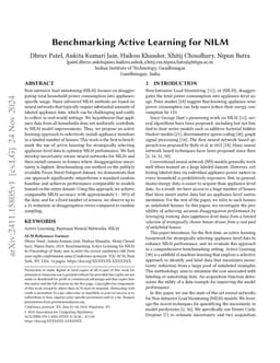 Benchmarking Active Learning for NILM
