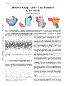 Bimanual Grasp Synthesis for Dexterous Robot Hands