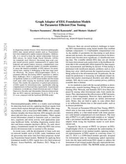Graph Adapter of EEG Foundation Models for Parameter Efficient Fine Tuning