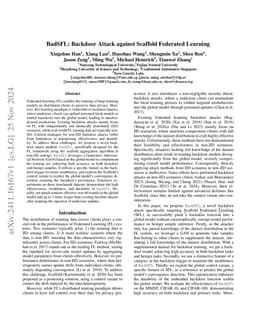 BadSFL: Backdoor Attack against Scaffold Federated Learning