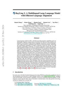 BayLing 2: A Multilingual Large Language Model with Efficient Language
  Alignment