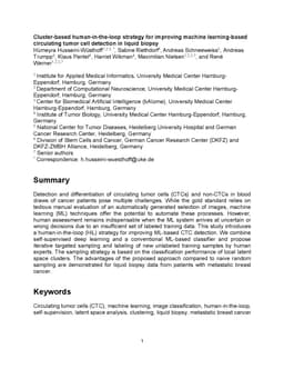 Cluster-based human-in-the-loop strategy for improving machine
  learning-based circulating tumor cell detection in liquid biopsy