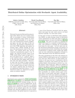 Distributed Online Optimization with Stochastic Agent Availability