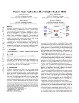 Poster: From Fort to Foe: The Threat of RCE in RPKI