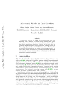 Adversarial Attacks for Drift Detection