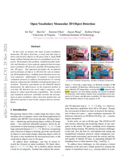 Open Vocabulary Monocular 3D Object Detection