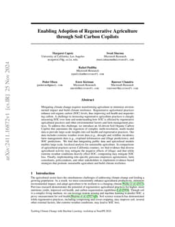 Enabling Adoption of Regenerative Agriculture through Soil Carbon
  Copilots