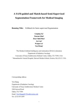 A SAM-guided and Match-based Semi-Supervised Segmentation Framework for
  Medical Imaging