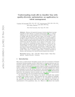 Understanding trade-offs in classifier bias with quality-diversity
  optimization: an application to talent management