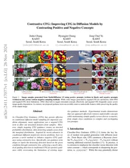 Contrastive CFG: Improving CFG in Diffusion Models by Contrasting
  Positive and Negative Concepts