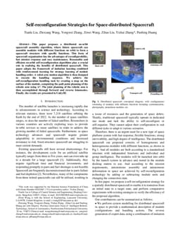 Self-reconfiguration Strategies for Space-distributed Spacecraft