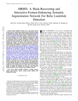 MRIFE: A Mask-Recovering and Interactive-Feature-Enhancing Semantic
  Segmentation Network For Relic Landslide Detection