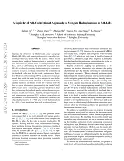 A Topic-level Self-Correctional Approach to Mitigate Hallucinations in
  MLLMs