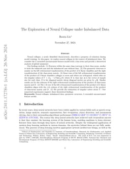 The Exploration of Neural Collapse under Imbalanced Data