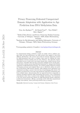 Privacy-Preserving Federated Unsupervised Domain Adaptation for Regression on Small-Scale and High-Dimensional Biological Data