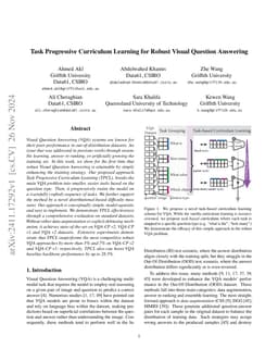 Task Progressive Curriculum Learning for Robust Visual Question
  Answering