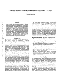 Towards Efficient Neurally-Guided Program Induction for ARC-AGI