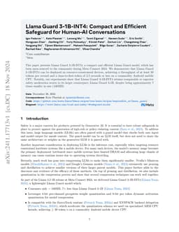 Llama Guard 3-1B-INT4: Compact and Efficient Safeguard for Human-AI
  Conversations