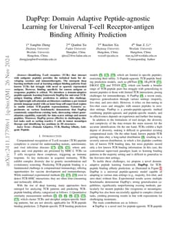 DapPep: Domain Adaptive Peptide-agnostic Learning for Universal T-cell
  Receptor-antigen Binding Affinity Prediction