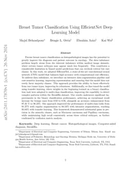 Breast Tumor Classification Using EfficientNet Deep Learning Model