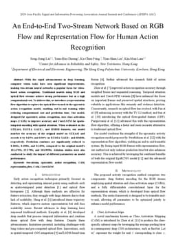 An End-to-End Two-Stream Network Based on RGB Flow and Representation
  Flow for Human Action Recognition