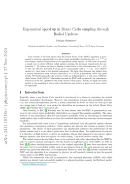 Exponential speed up in Monte Carlo sampling through Radial Updates