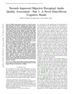 Towards Improved Objective Perceptual Audio Quality Assessment -- Part
  1: A Novel Data-Driven Cognitive Model