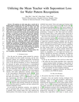Utilizing the Mean Teacher with Supcontrast Loss for Wafer Pattern
  Recognition
