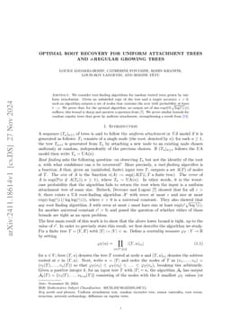 Optimal root recovery for uniform attachment trees and $d$-regular
  growing trees