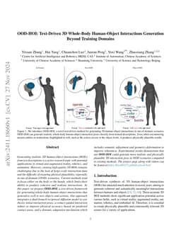 OOD-HOI: Text-Driven 3D Whole-Body Human-Object Interactions Generation
  Beyond Training Domains