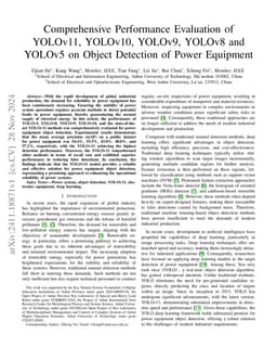 Comprehensive Performance Evaluation of YOLOv11, YOLOv10, YOLOv9, YOLOv8
  and YOLOv5 on Object Detection of Power Equipment