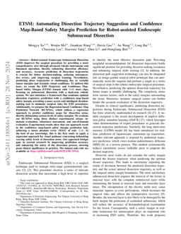 ETSM: Automating Dissection Trajectory Suggestion and Confidence
  Map-Based Safety Margin Prediction for Robot-assisted Endoscopic Submucosal
  Dissection