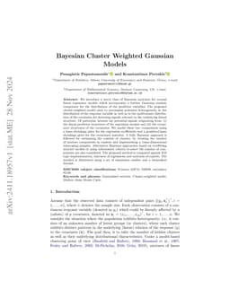 Bayesian Cluster Weighted Gaussian Models