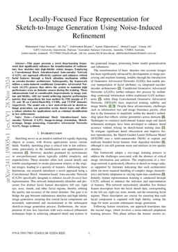 Locally-Focused Face Representation for Sketch-to-Image Generation Using
  Noise-Induced Refinement