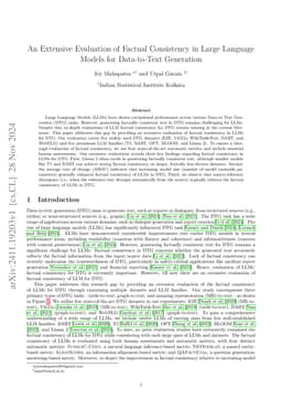 An Extensive Evaluation of Factual Consistency in Large Language Models
  for Data-to-Text Generation