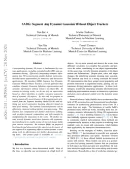 SADG: Segment Any Dynamic Gaussian Without Object Trackers